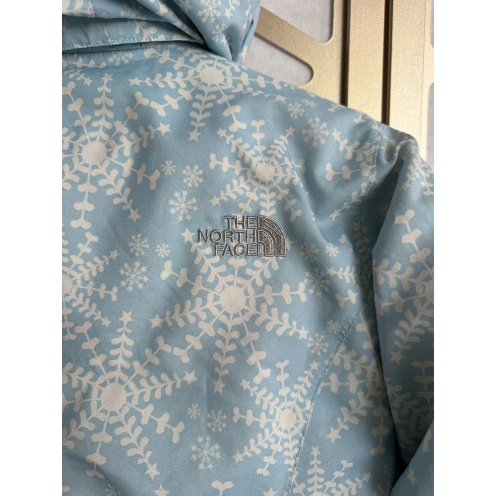 The North Face Jacket Girls Large 14 16 Blue HyVent Removable Hood Parka Coat